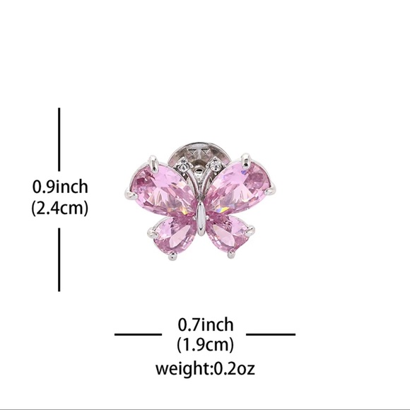Pink Butterfly Brooch - Picture 4 of 4